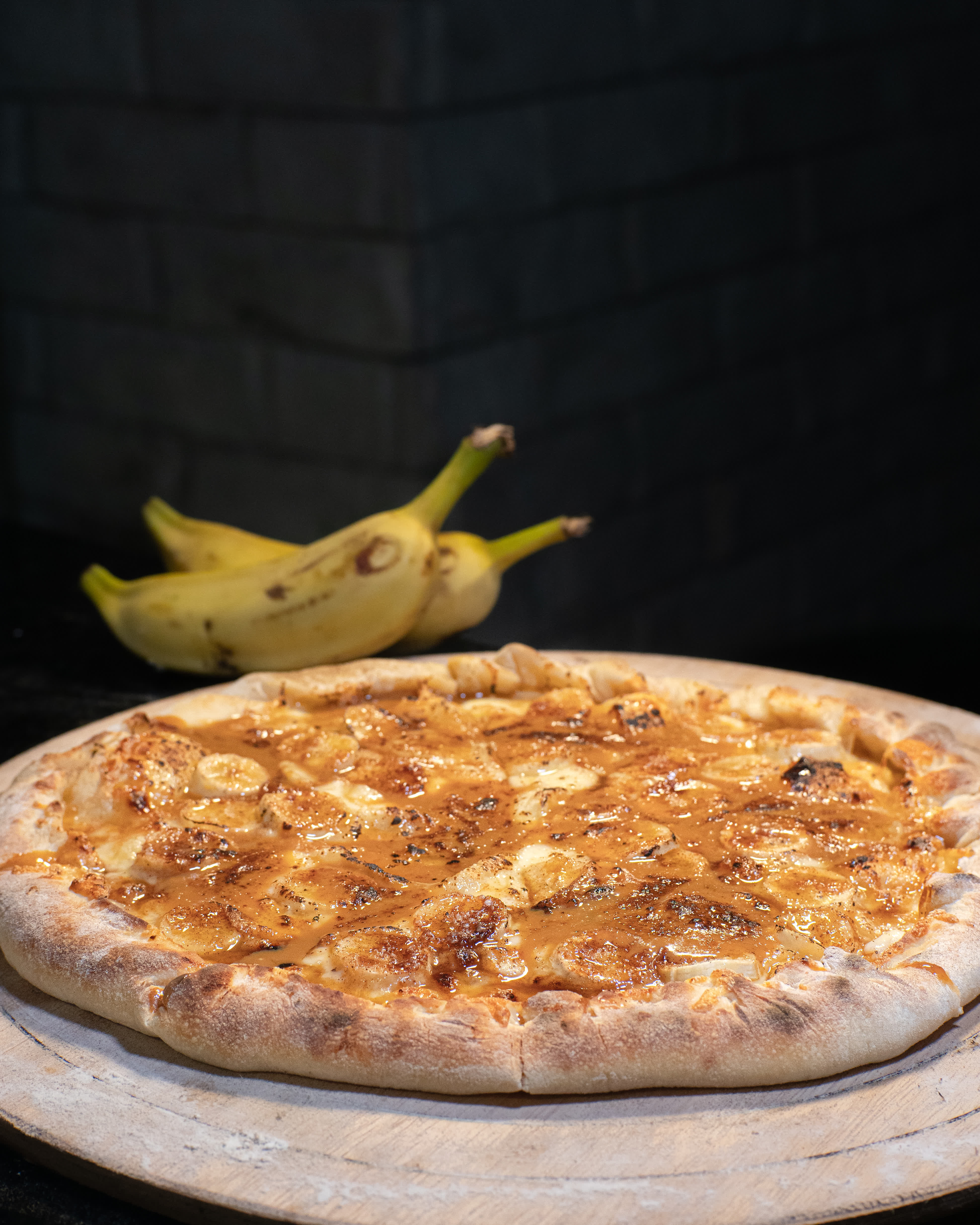Pizza de Banana com Doce de Leite