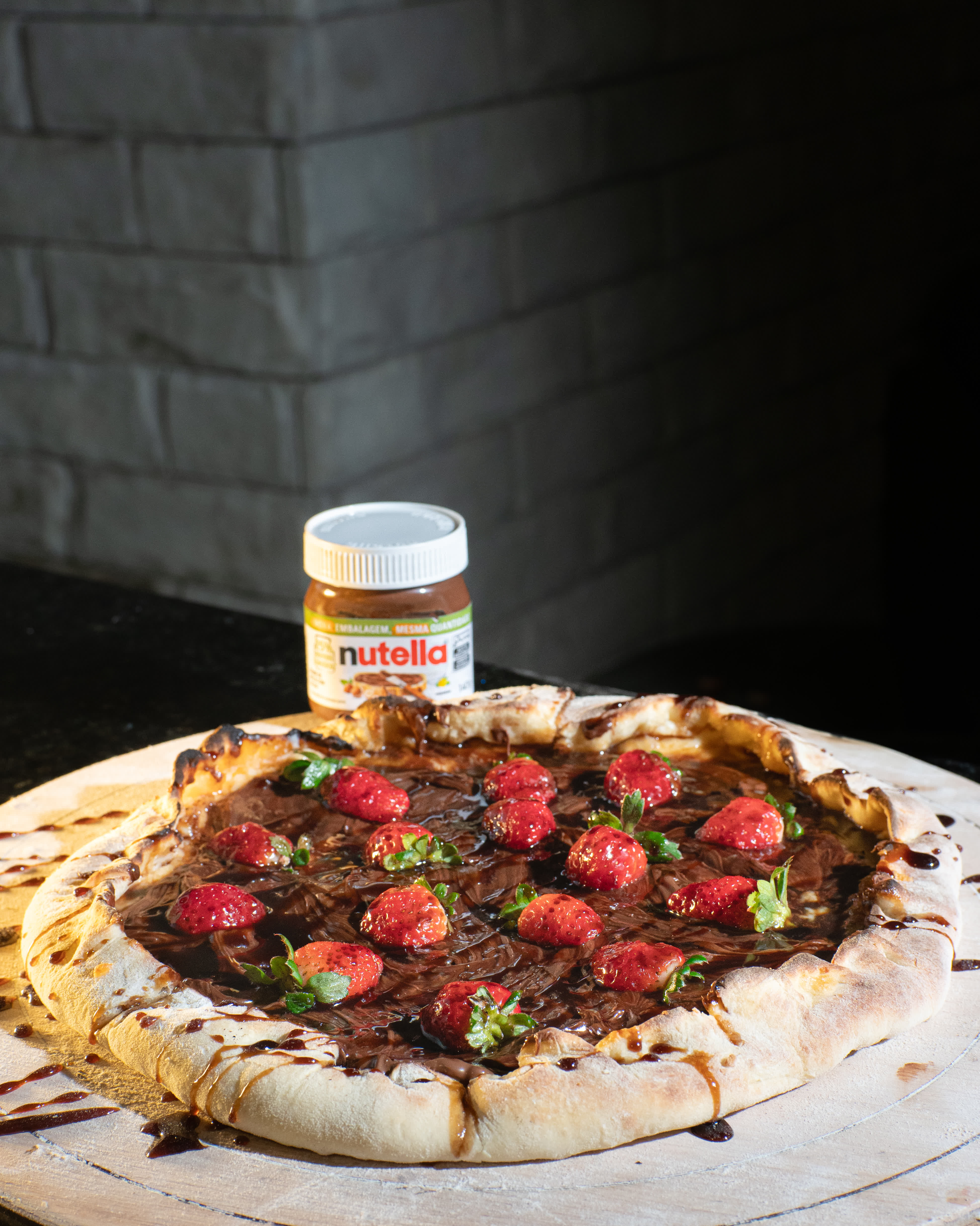 Pizza de Brigadeiro com Morango